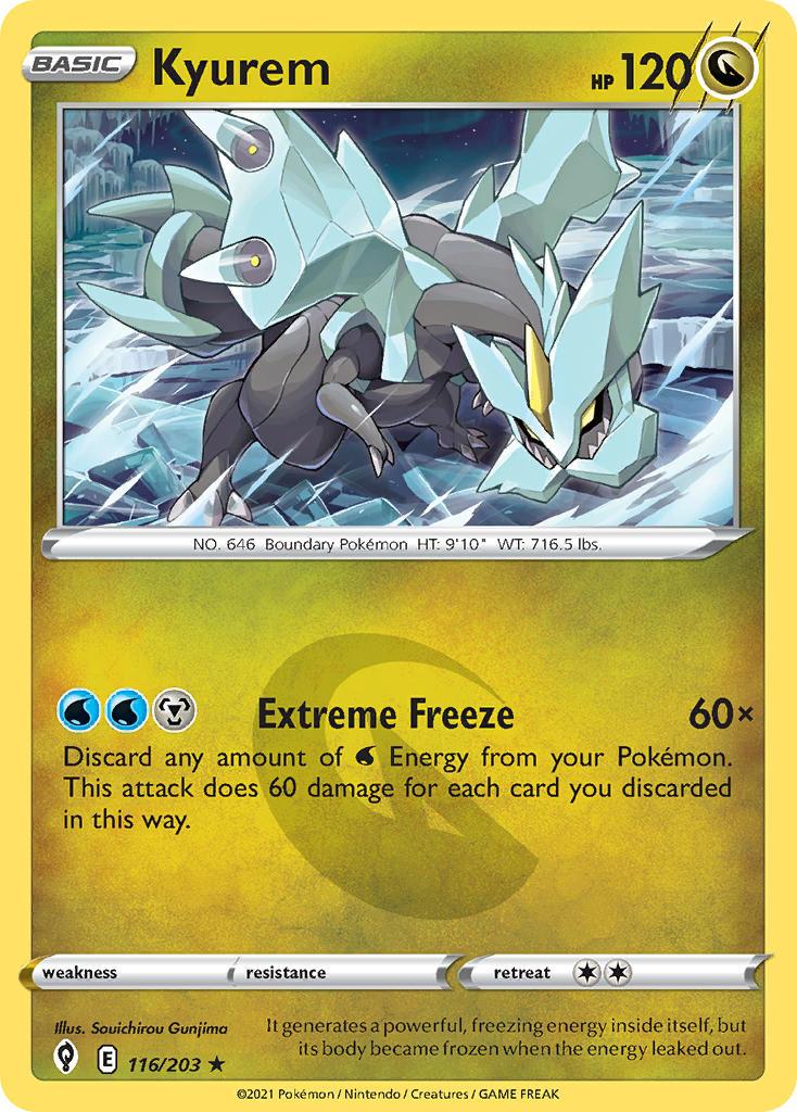 2021 Pokemon Trading Card Game Evolving Skies Price List 116 Kyurem