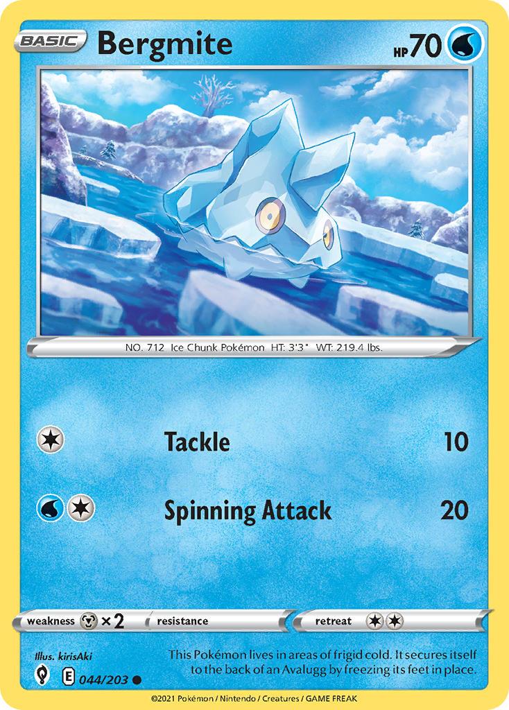 2021 Pokemon Trading Card Game Evolving Skies Set List 044 Bergmite