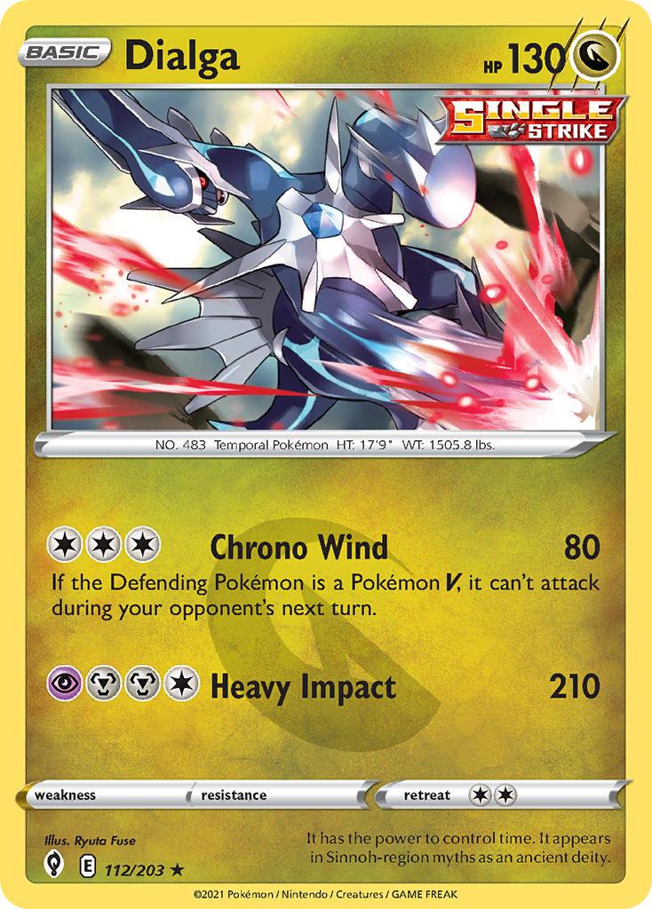 2021 Pokemon Trading Card Game Evolving Skies Set List 112 Dialga