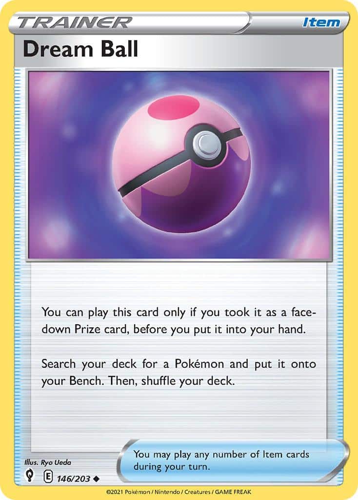 2021 Pokemon Trading Card Game Evolving Skies Set List 146 Dream Ball