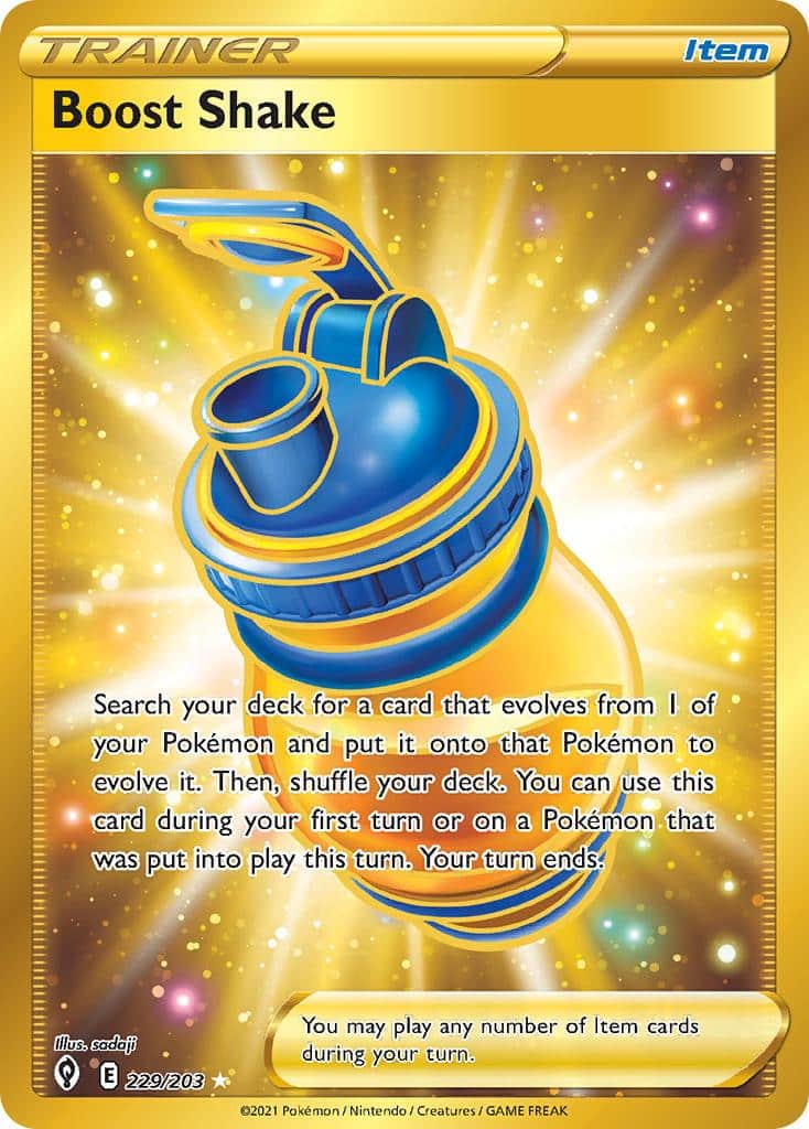 2021 Pokemon Trading Card Game Evolving Skies Set List 229 Boost Shake