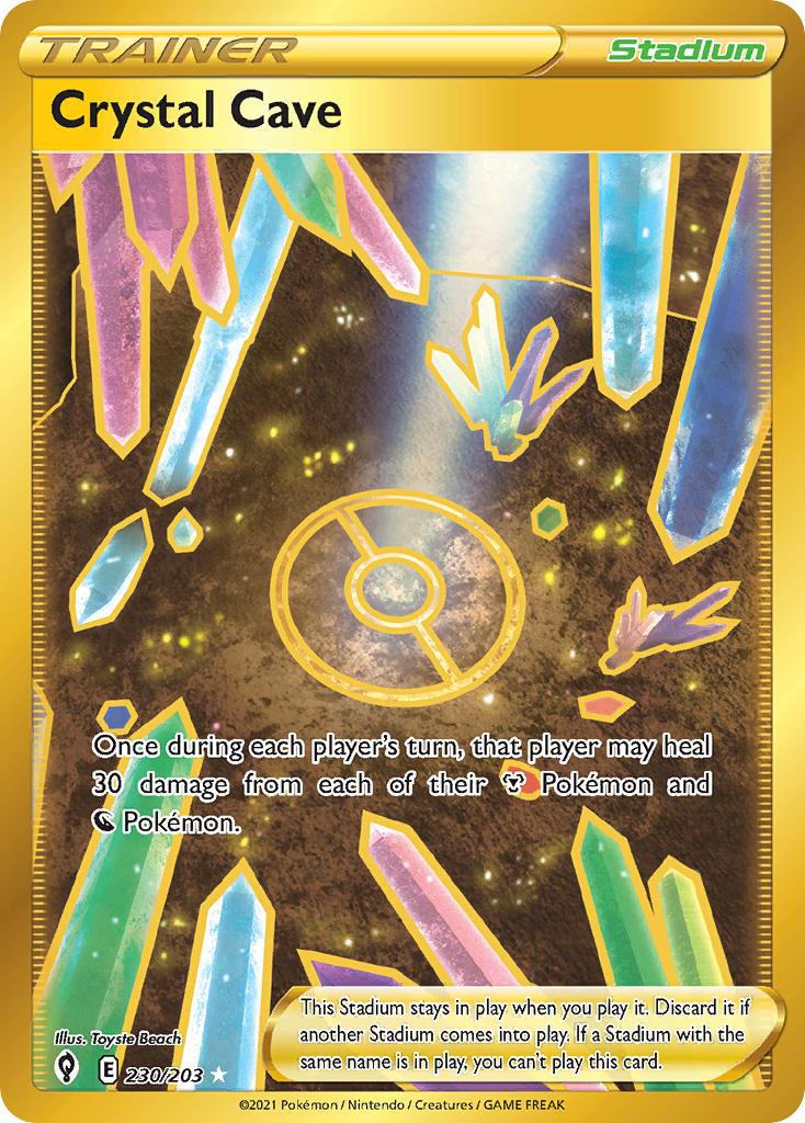 2021 Pokemon Trading Card Game Evolving Skies Set List 230 Crystal Cave