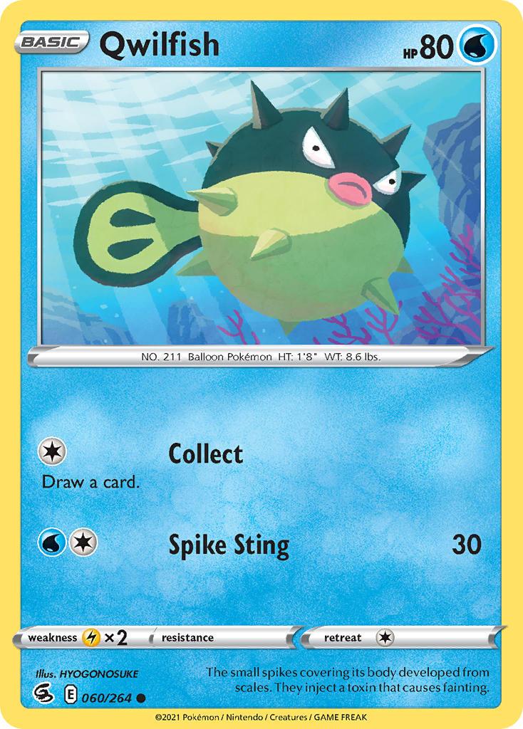 2021 Pokemon Trading Card Game Fusion Strike Price List 060 Qwilfish