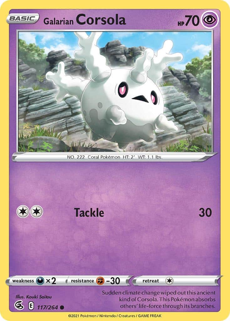 2021 Pokemon Trading Card Game Fusion Strike Price List 117 Galarian Corsola