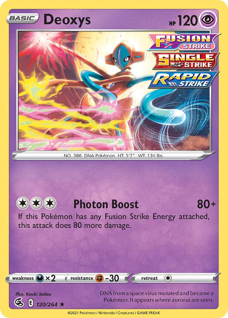 2021 Pokemon Trading Card Game Fusion Strike Price List 120 Deoxys