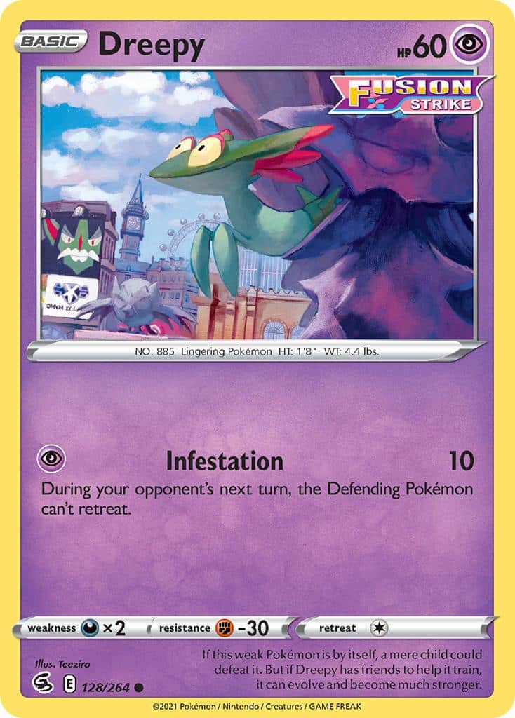 2021 Pokemon Trading Card Game Fusion Strike Price List 128 Dreepy