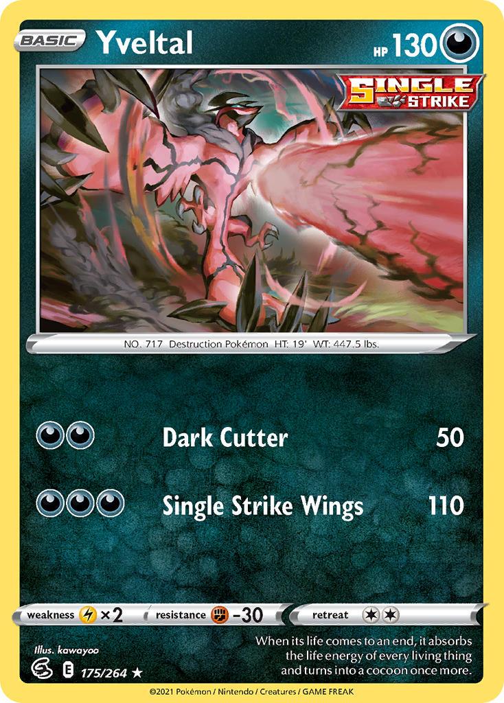 2021 Pokemon Trading Card Game Fusion Strike Price List 175 Yveltal