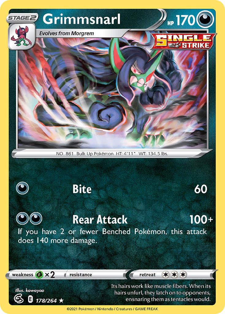 2021 Pokemon Trading Card Game Fusion Strike Price List 178 Grimmsnarl