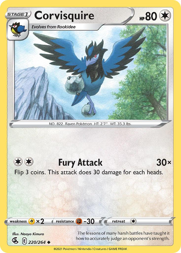 2021 Pokemon Trading Card Game Fusion Strike Price List 220 Corvisquire