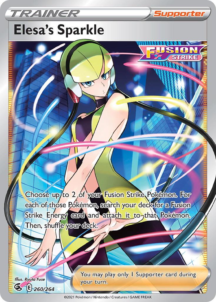 2021 Pokemon Trading Card Game Fusion Strike Price List 260 Elesas Sparkle