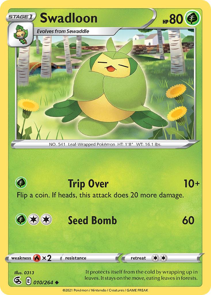 2021 Pokemon Trading Card Game Fusion Strike Set List 010 Swadloon