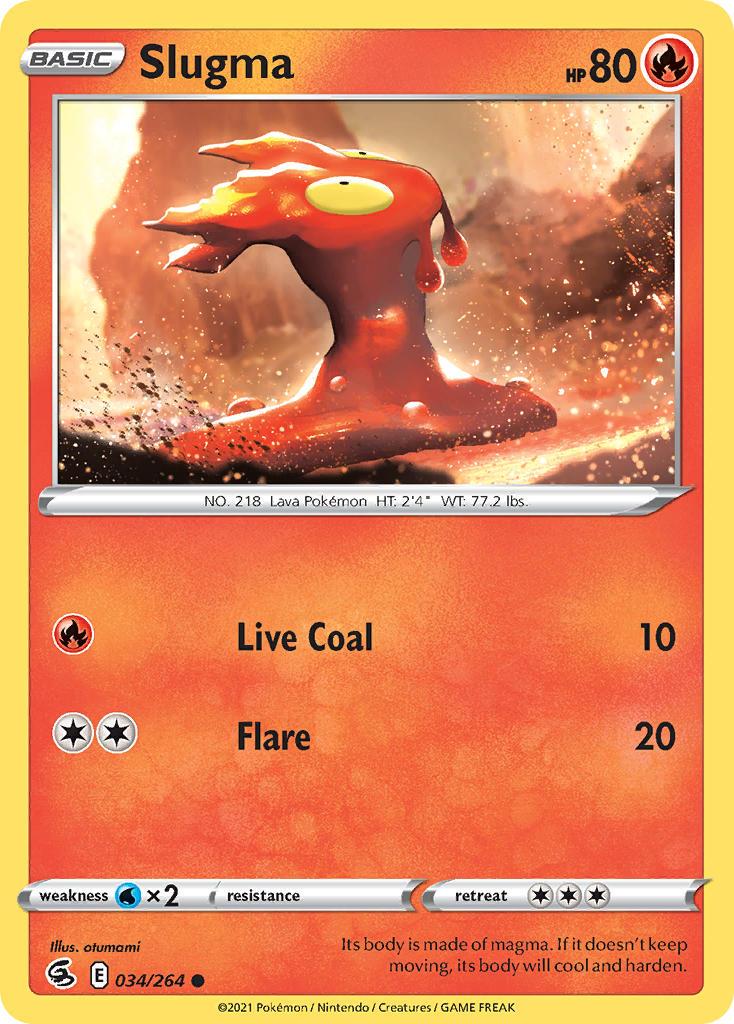 2021 Pokemon Trading Card Game Fusion Strike Set List 034 Slugma