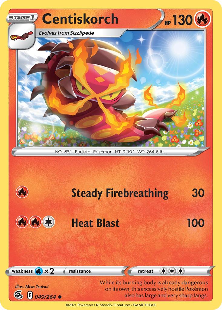 2021 Pokemon Trading Card Game Fusion Strike Set List 049 Centiskorch