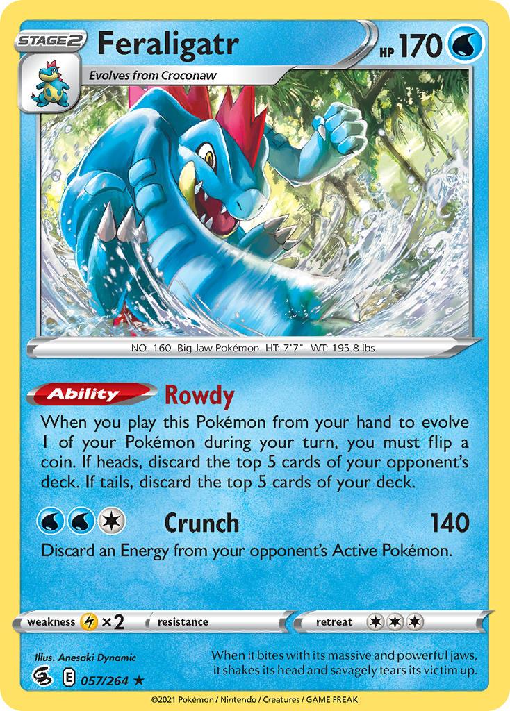 2021 Pokemon Trading Card Game Fusion Strike Set List 057 Feraligatr