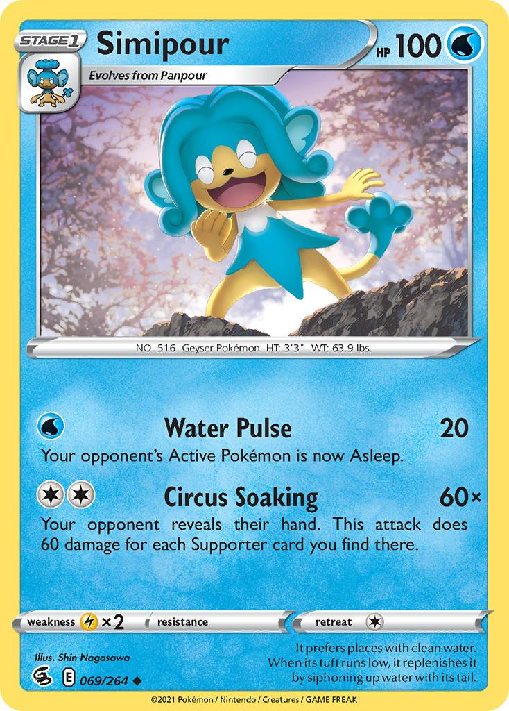 2021 Pokemon Trading Card Game Fusion Strike Set List 069 Simipour