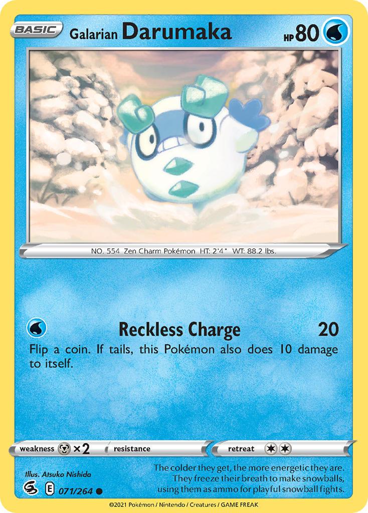 2021 Pokemon Trading Card Game Fusion Strike Set List 071 Galarian Darumaka