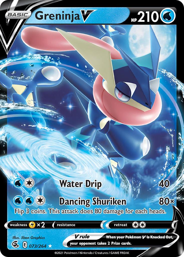 2021 Pokemon Trading Card Game Fusion Strike Set List 073 Greninja V