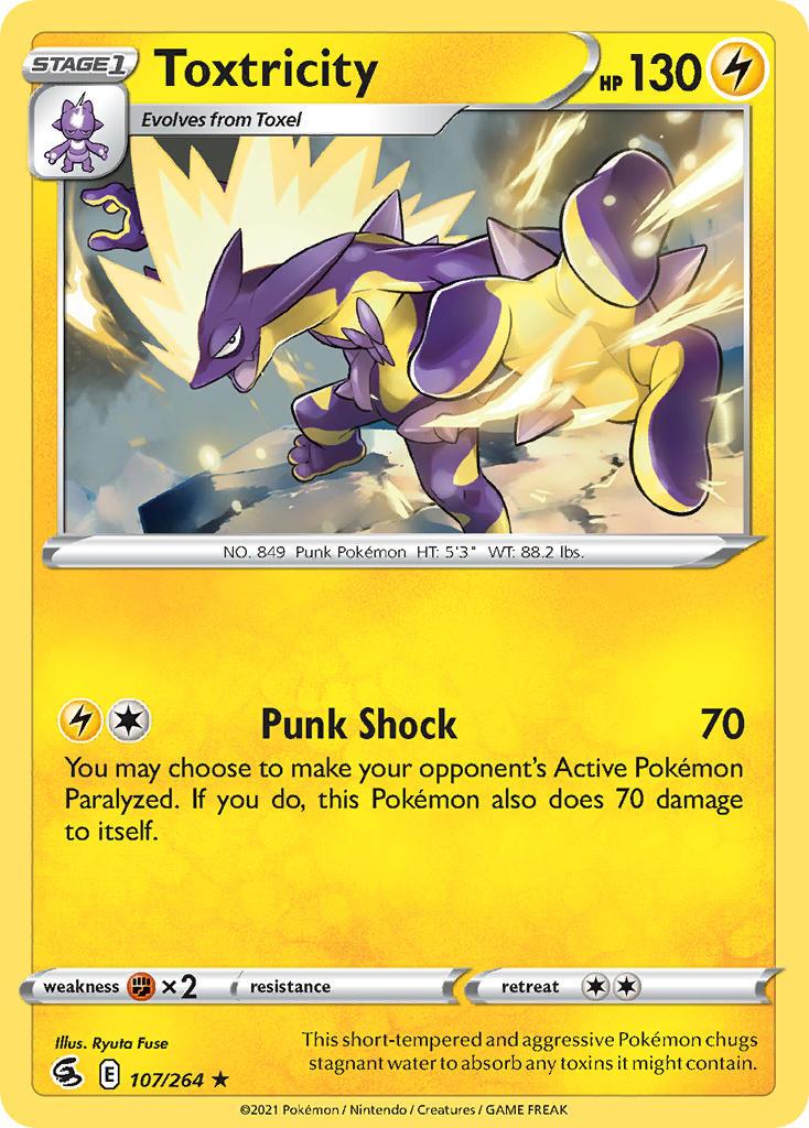 2021 Pokemon Trading Card Game Fusion Strike Set List 107 Toxtricity