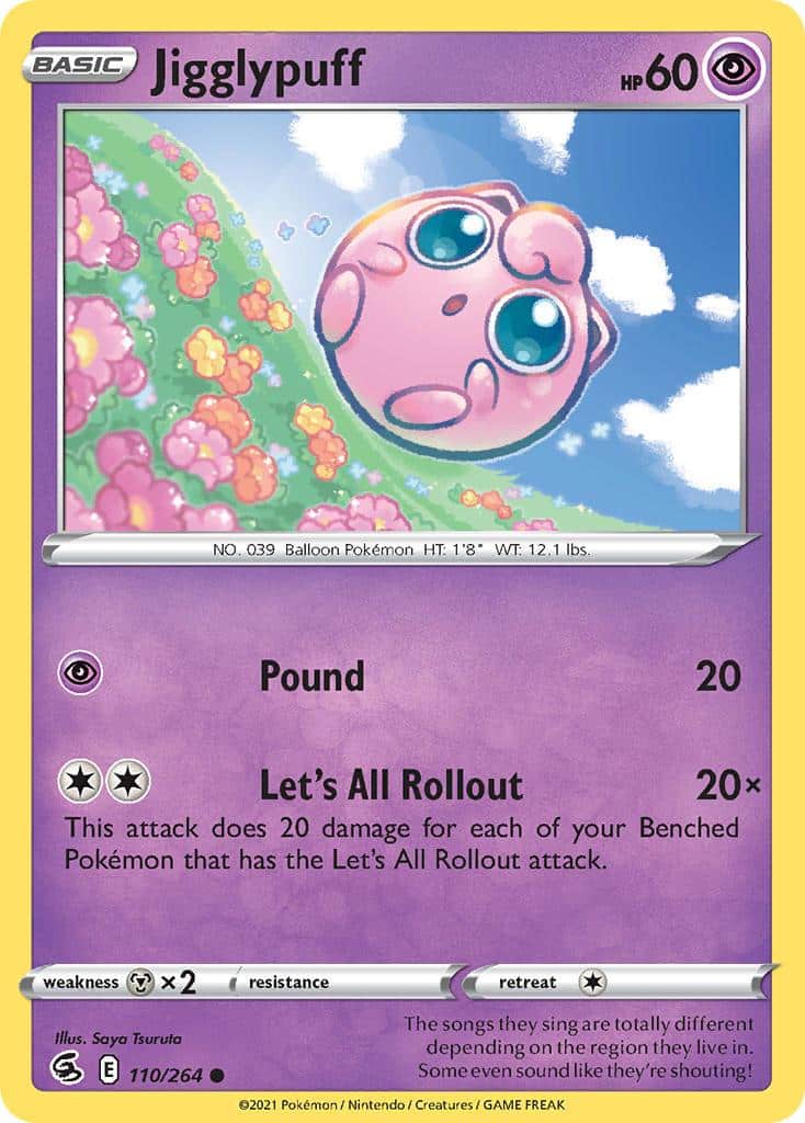 2021 Pokemon Trading Card Game Fusion Strike Set List 110 Jigglypuff