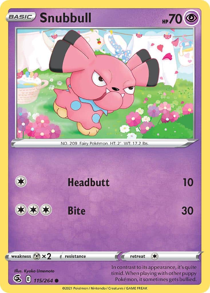 2021 Pokemon Trading Card Game Fusion Strike Set List 115 Snubbull