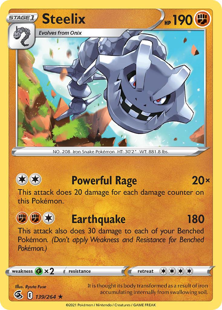 2021 Pokemon Trading Card Game Fusion Strike Set List 139 Steelix