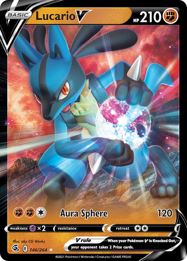 2021 Pokemon Trading Card Game Fusion Strike Set List 146 Lucario V