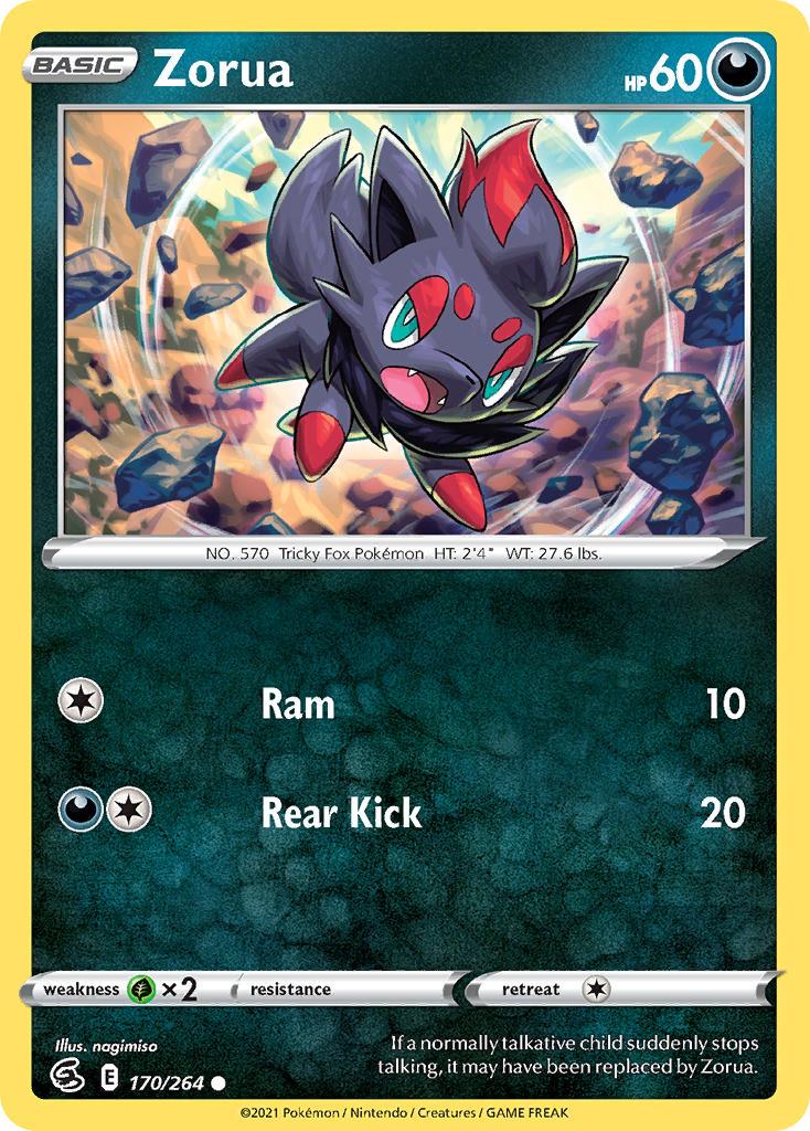 2021 Pokemon Trading Card Game Fusion Strike Set List 170 Zorua