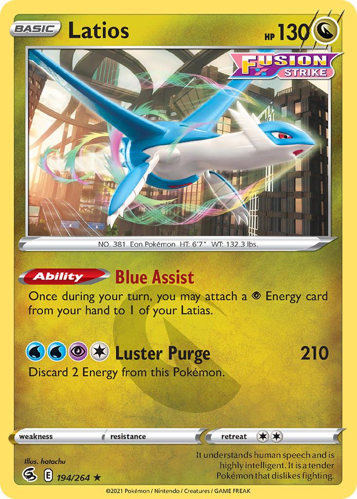 2021 Pokemon Trading Card Game Fusion Strike Set List 194 Latios