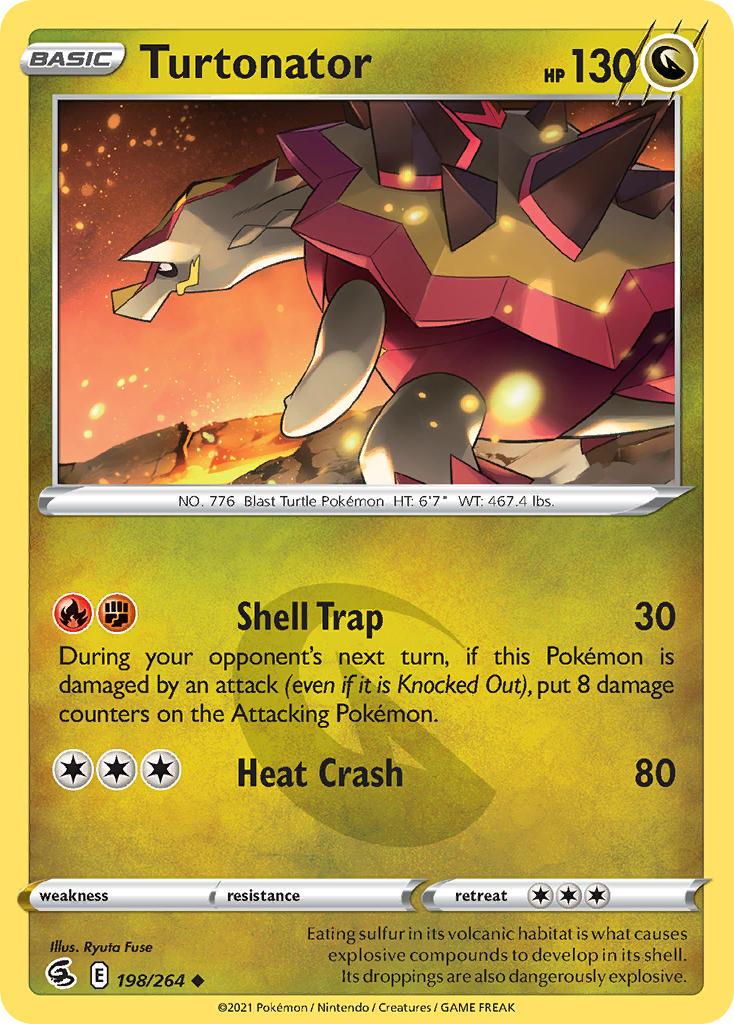 2021 Pokemon Trading Card Game Fusion Strike Set List 198 Turtonator