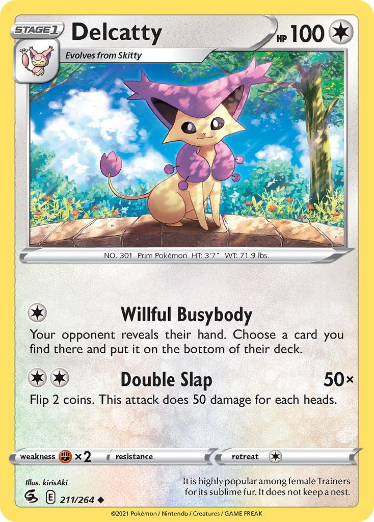 2021 Pokemon Trading Card Game Fusion Strike Set List 211 Delcatty