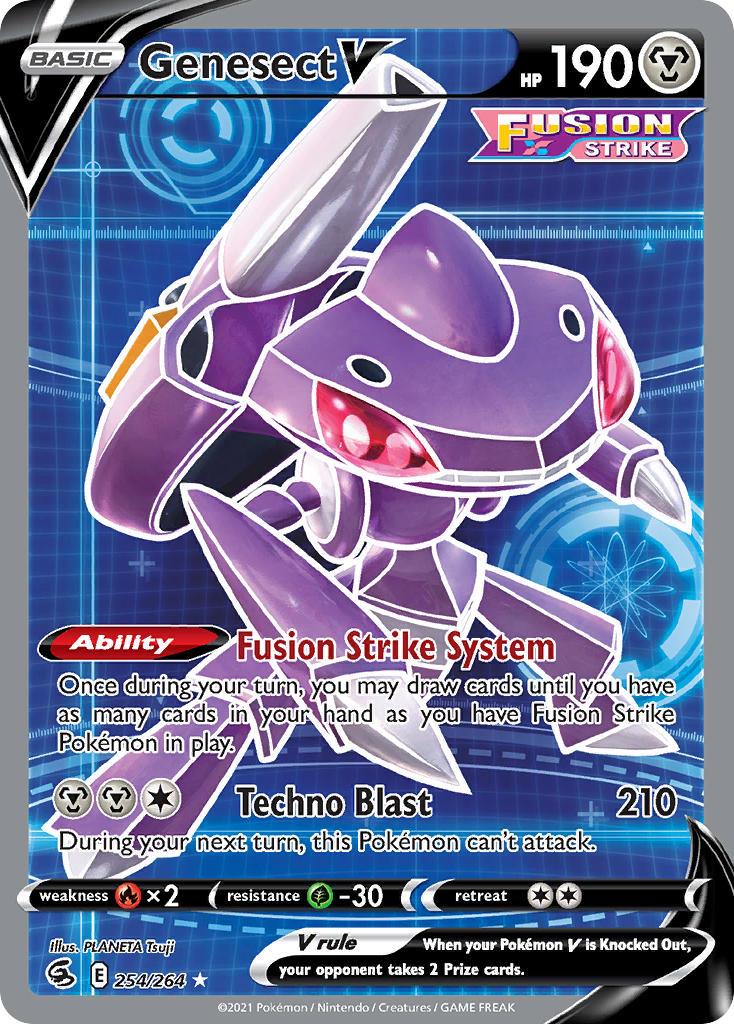 2021 Pokemon Trading Card Game Fusion Strike Set List 254 Genesect V