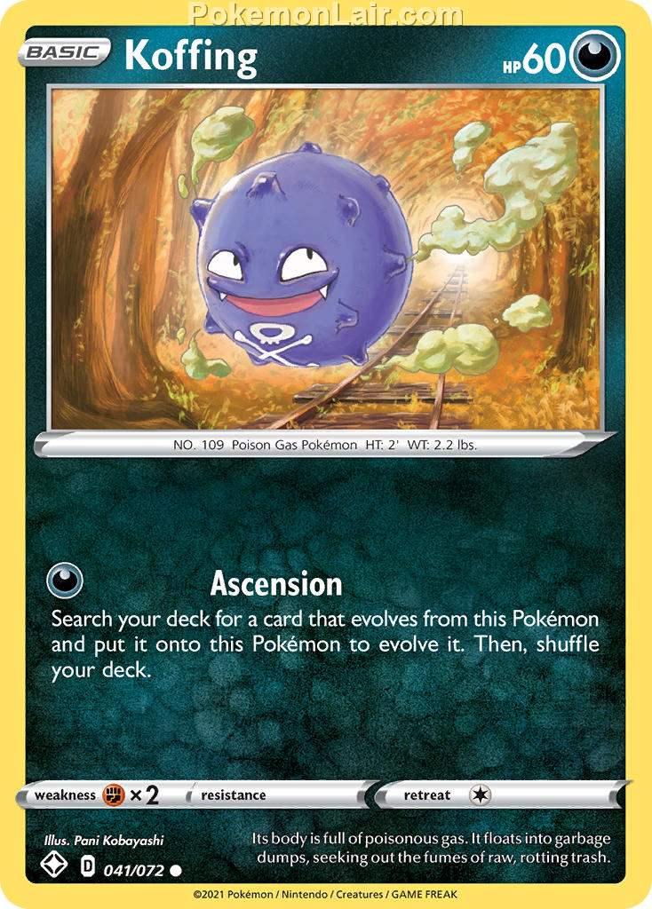 2021 Pokemon Trading Card Game Shining Fates Price List – 41 Koffing