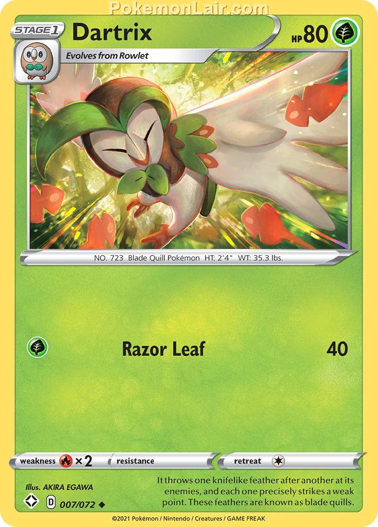 2021 Pokemon Trading Card Game Shining Fates Price List – 7 Dartrix