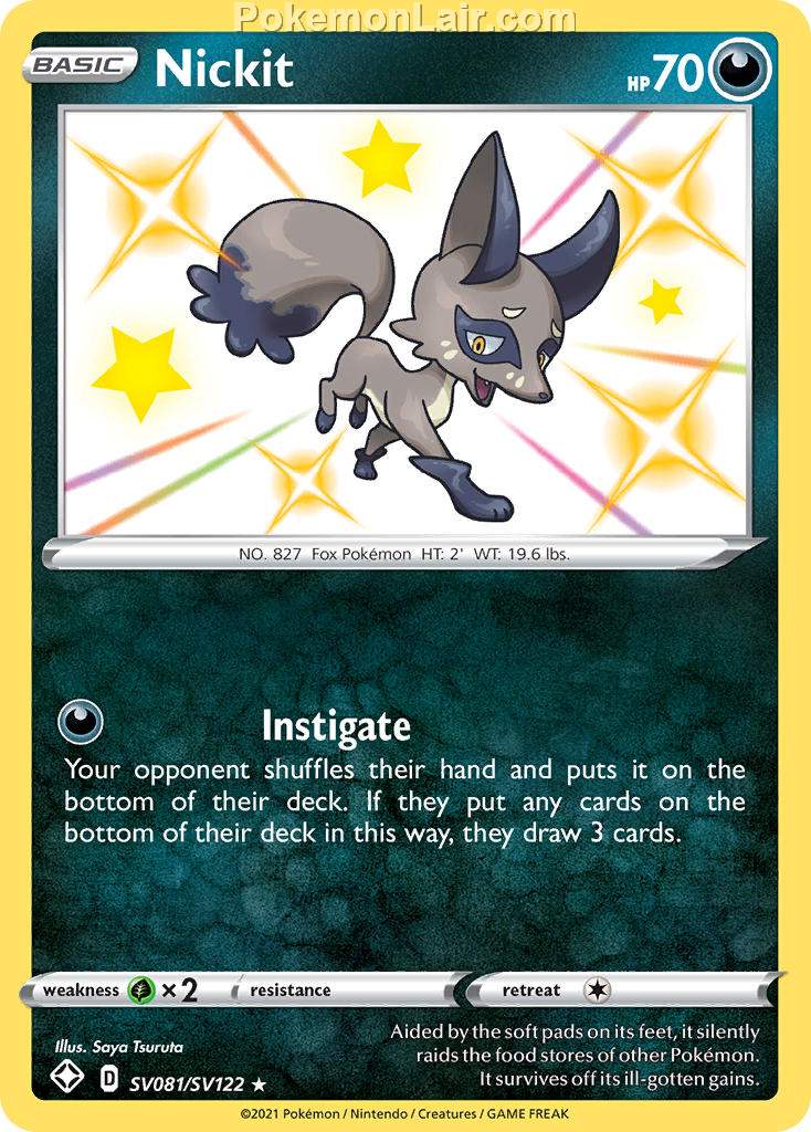 2021 Pokemon Trading Card Game Shining Fates Price List – SV081 Nickit