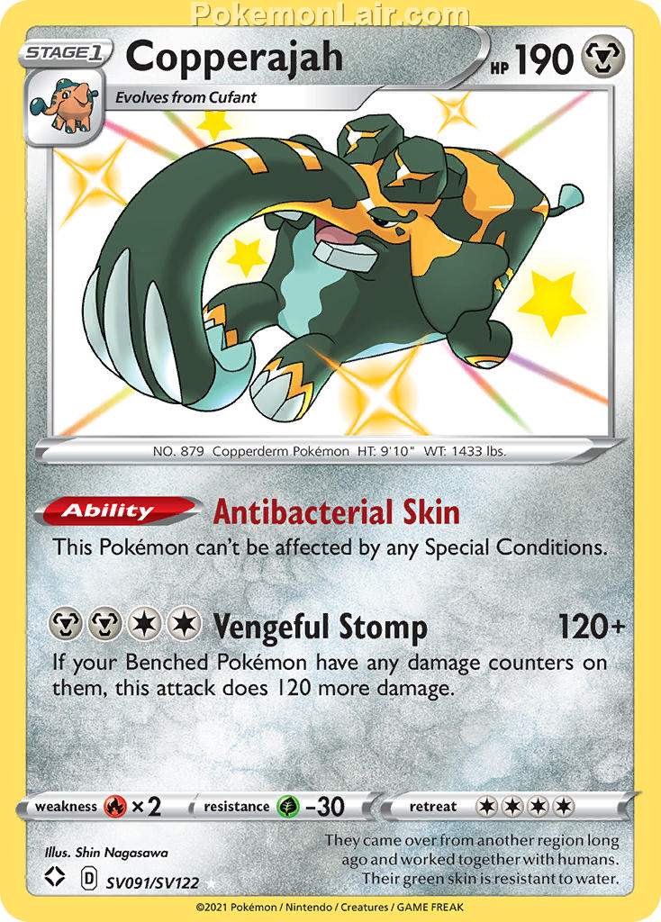 2021 Pokemon Trading Card Game Shining Fates Price List – SV091 Copperajah