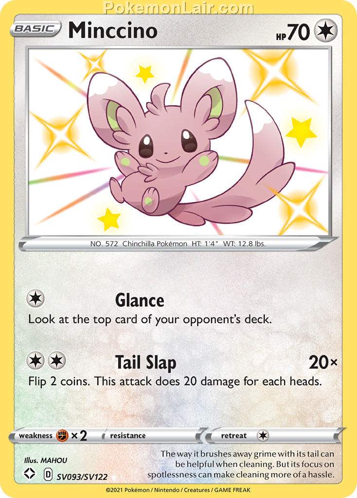 2021 Pokemon Trading Card Game Shining Fates Price List – SV093 Minccino