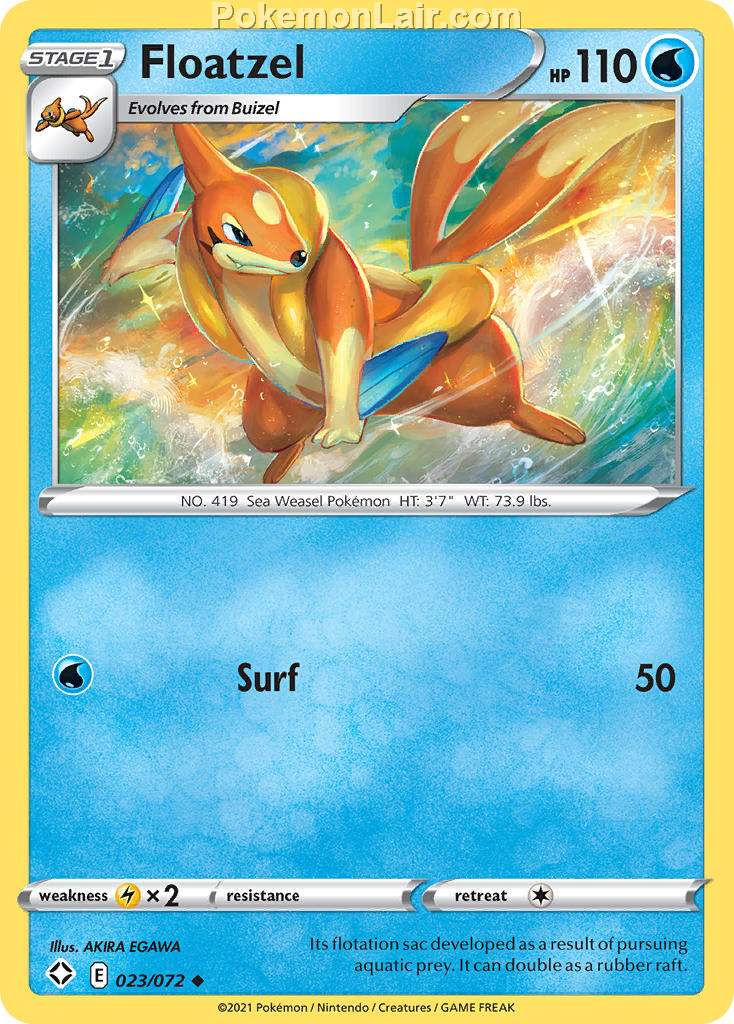 2021 Pokemon Trading Card Game Shining Fates Set List – 23 Floatzel