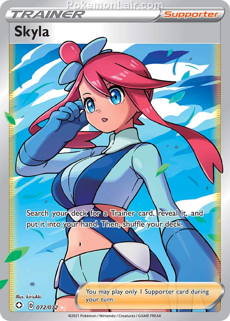 2021 Pokemon Trading Card Game Shining Fates Set List – 72 Skyla