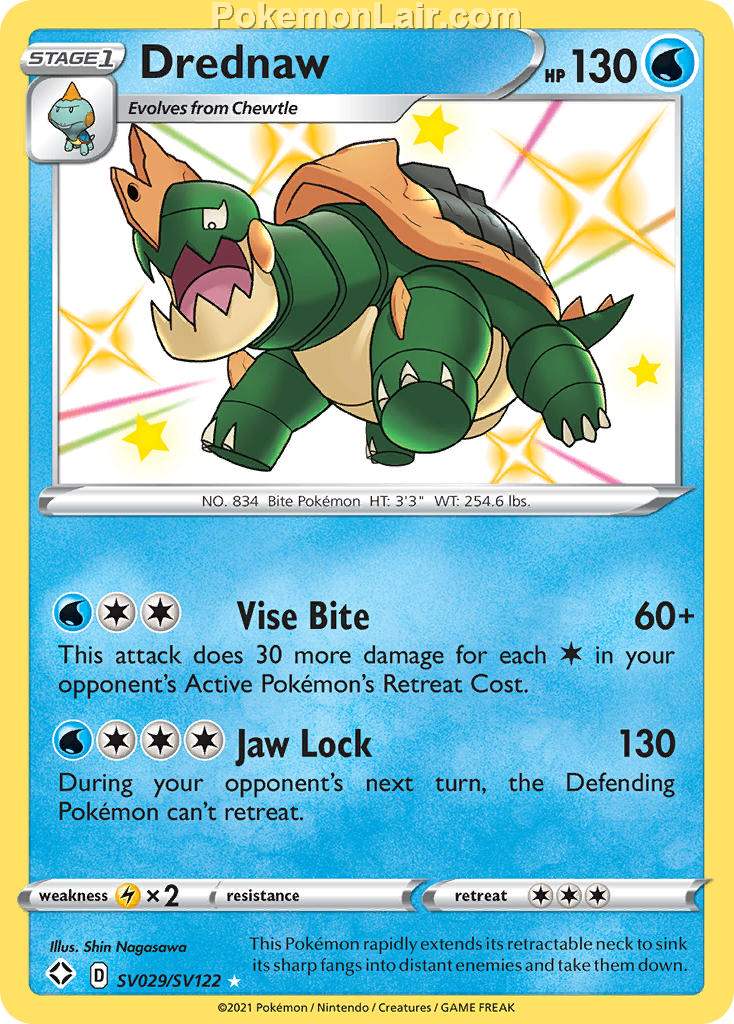 2021 Pokemon Trading Card Game Shining Fates Set List – SV029 Drednaw