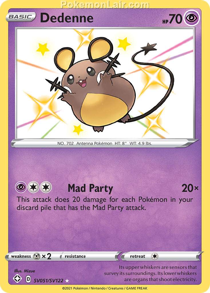 2021 Pokemon Trading Card Game Shining Fates Set List – SV051 Dedenne