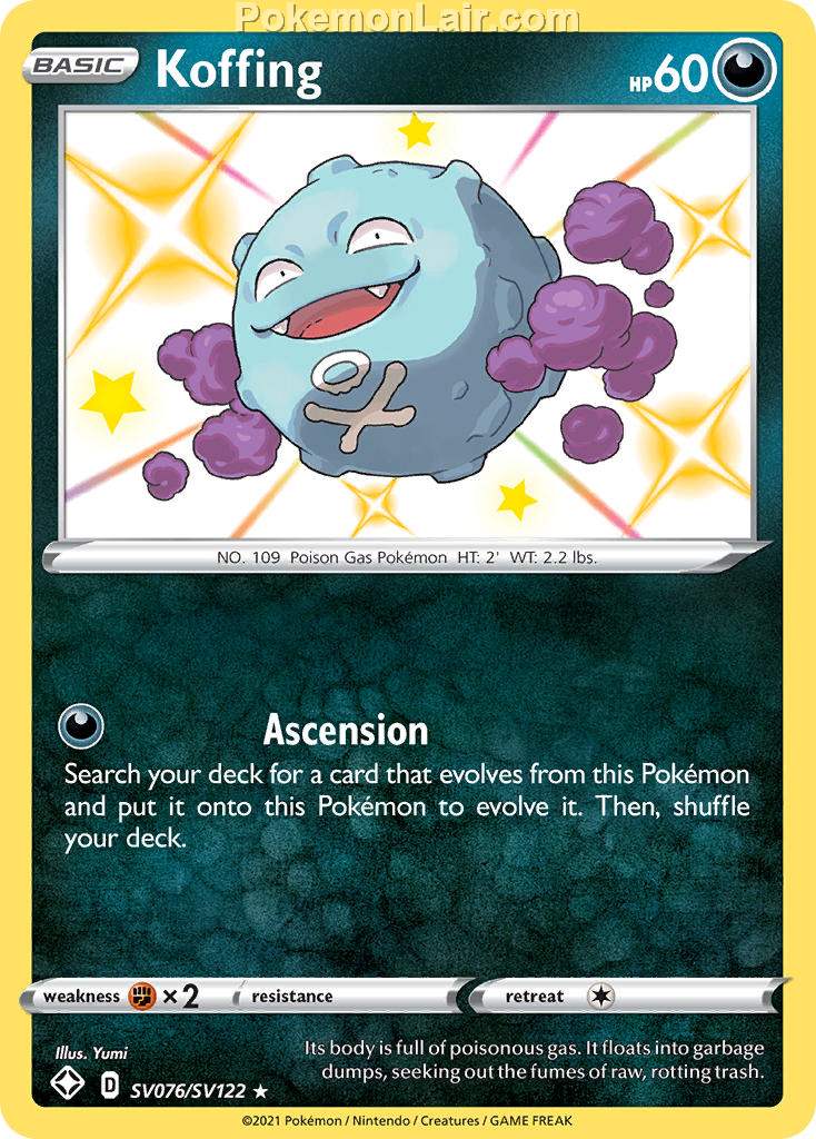 2021 Pokemon Trading Card Game Shining Fates Set List – SV076 Koffing