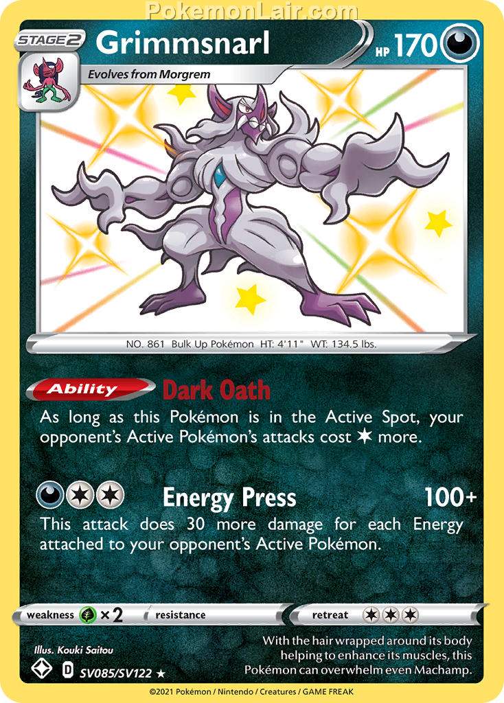 2021 Pokemon Trading Card Game Shining Fates Set List – SV085 Grimmsnarl