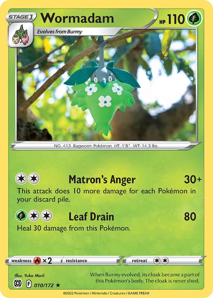 2022 Pokemon Trading Card Game Brilliant Stars Price List 010 Wormadam