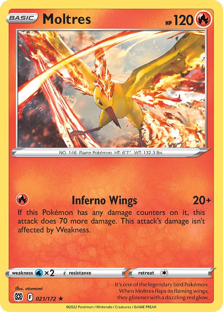 2022 Pokemon Trading Card Game Brilliant Stars Price List 021 Moltres