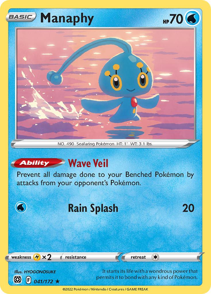 2022 Pokemon Trading Card Game Brilliant Stars Price List 041 Manaphy