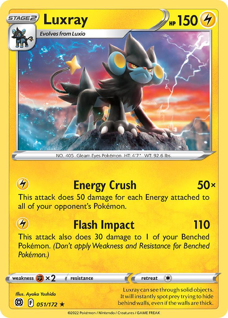 2022 Pokemon Trading Card Game Brilliant Stars Price List 051 Luxray