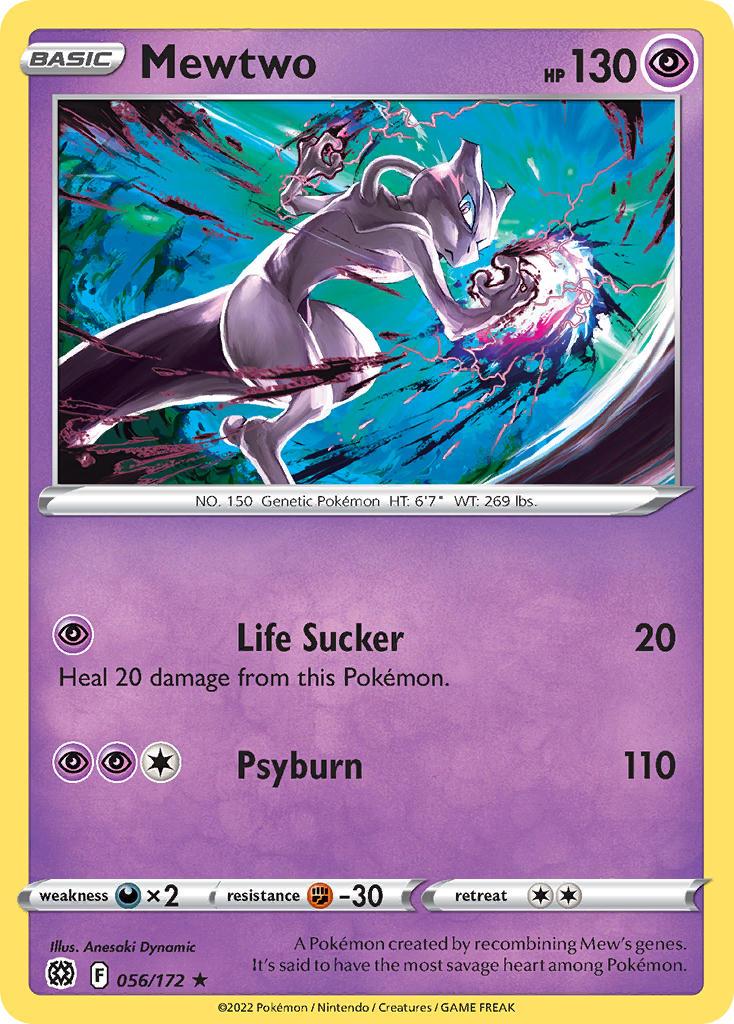 2022 Pokemon Trading Card Game Brilliant Stars Price List 056 Mewtwo