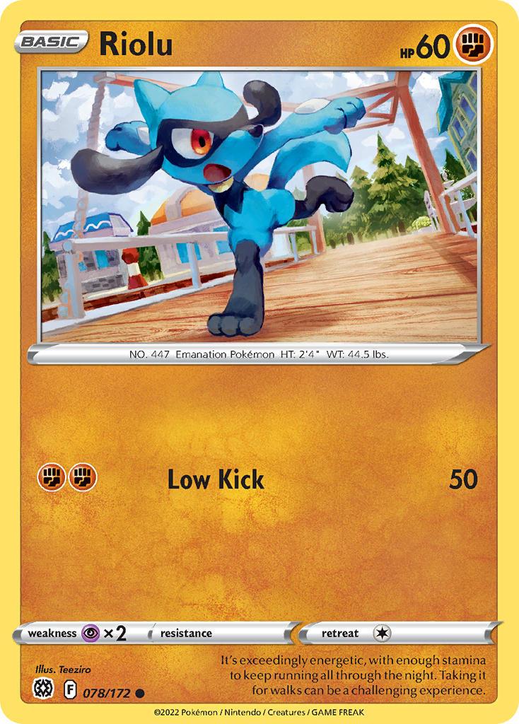 2022 Pokemon Trading Card Game Brilliant Stars Price List 078 Riolu