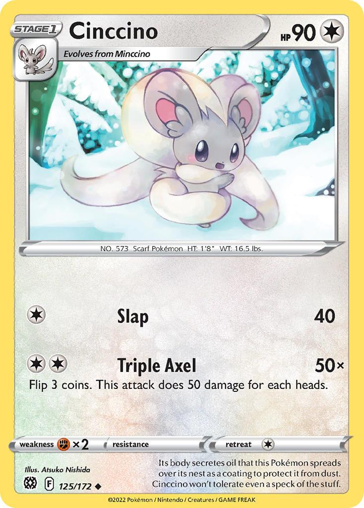 2022 Pokemon Trading Card Game Brilliant Stars Price List 125 Cinccino