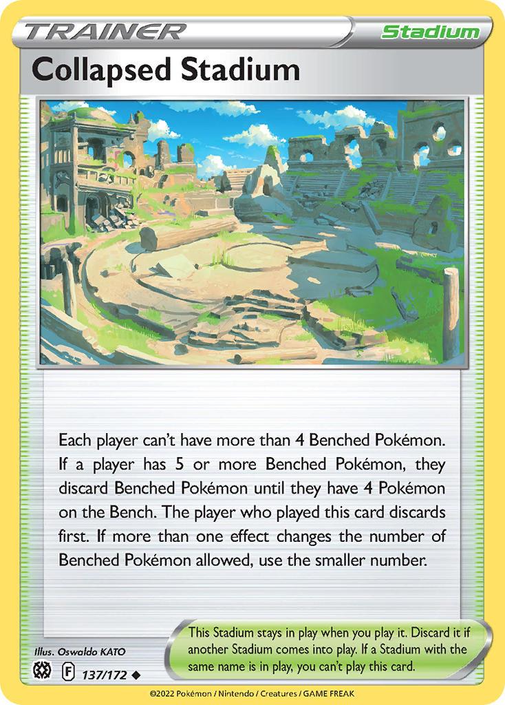 2022 Pokemon Trading Card Game Brilliant Stars Price List 137 Collapsed Stadium